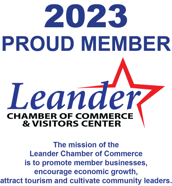 800 Front adhesive stickers for Leander Chamber of Commerce
