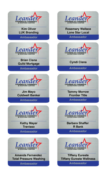 10 Name Tags for Leander Chamber of Commerce